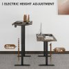Vinsetto Electric Standing Desk, 140 x 70cm Height Adjustable Sit Stand Desk with 4 Memory Smart Panel, Stand Up Desk for Home Office, Black and Teak