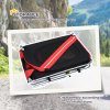 PawHut Folding Dog Bike Trailer Pet Cart Carrier for Bicycle Travel with Hitch Coupler in Steel Frame - Red & Black