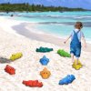 ZONEKIZ Kids Stepping Stones, 9PCs Balance River Stones, Crocodile-Designed Sensory Toy with Anti-Slip Edge, Indoor Outdoor Obstacle Courses, Stackable