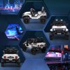 AIYAPLAY Kids Ride On Car, 12V Battery Powered Electric Truck with 4 Spring Suspension Wheels, Parental Remote Control, Music Horn LED Lights, White