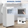 HOMCOM 7000 BTU Air Conditioning Unit, 3-in-1 Portable Air Conditioner, Dehumidifier, Cooling Fan with 2 Speeds, Remote Control, Digital Display, 24H Timer, Window Venting Kit, 26m²