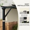 Outsunny 2 PCS Pergola Canopy Replacement, 4.9 x 1.2m UV Protection Pergola Cover, Easy to Install, for 3 x 3(m) Pergola, Cream White