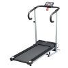 HOMCOM Electric Treadmill Walking Pad, 1-10km/h Folding Running Machine, Gym Fitness Exercise with LCD Monitor, Grey
