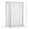 Outsunny 100 x 50 x 150cm Tomato Greenhouse with Roll-up Door, Mini Greenhouse with PE Cover, Outdoor Grow House Small Green House for Yard, Balcony, Garden, White