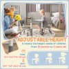 AIYAPLAY Kids Table and Chair Set, 3 Pcs Height Adjustable Activity Table Set with 2 Chairs, Easy to Wipe Arts & Crafts Table, for Classrooms, Daycares, Homes - Grey