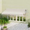 Outsunny Awning Replacement Canopy, Water Resistant UPF 50+ Sun Shade Cover for 3 x 2.5 m Garden Awning (Fabric Only), Cream White
