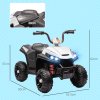 AIYAPLAY Kids Quadbike, 12V Electric Ride on ATV with 4 Wheels Spring Suspension, LED Light, Music, MP3, 5KM/H Battery Powered, for Ages 3-5 Years, White