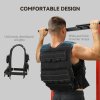 SPORTNOW 20KG Adjustable Weighted Vest, Weight Vest with 20 Metal Weights, Adjustable Straps and Reflective Strips, for Men and Women Running Cardio Exercise Strength Training
