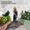 Outsunny 3 x 2 x 2m Polytunnel Greenhouse with Roll-up Sidewalls, Door and 6 Mesh Windows, Walk In Green House with UV-resistant PE Cover, White