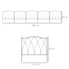 Outsunny Decoration Garden Fence, 5PCs Outdoor Picket Fence Panels, Rustproof Metal Wire Landscape Flower Bed Border Edging Animal Barrier, Black