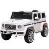 HOMCOM Mercedes Benz G500 Licensed 12V Kids Electric Ride On Car  Toy with Parental Remote Control Battery-powered 2 Motors Music Lights MP3 for 3-8 Years Old White