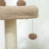 PawHut Cat Tree for Indoor Cats, 88cm Cat Tower with Sisal Scratching Post, Hanging Ball, Large Cat Perch, Stairs, Cat Activity Centre for Kitten, Brown