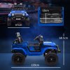 AIYAPLAY Kids Ride On Car, 12V Battery Powered Electric Truck with 4 Spring Suspension Wheels, Parental Remote Control, Music Horn LED Lights, Blue