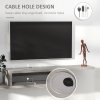 HOMCOM Floating TV Unit, Wall Mounted TV Stand with Open Shelf and 2 Cable Holes, Entertainment Unit for Living Room