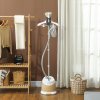 HOMCOM Clothes Steamer, Upright Garment Steamer Wrinkle Remover with Large 1.8L Water Tank, Adjustable Height, for Home Clothing, Curtains, Wedding Dresses, Silk, Sofa, Gold Tone