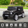 HOMCOM Mercedes Benz G500 Licensed 12V Kids Electric Ride On Car  Toy with Parental Remote Control Battery-powered 2 Motors Music Lights MP3 for 3-8 Years Old Black
