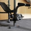 SPORTNOW Adjustable Weight Bench with Bench Press Rack, Leg Extension, Preacher Curl Bench and Lat Pull Down Machine for Home Gym, Incline or Flat Workout Bench for Strength Training Weight Lifting