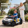 AIYAPLAY Kids Electric Ride on Police Car, 12V Battery Powered Cop Car with Remote Control, Music, Horn, Siren, Flashing Lights, Children Electric Vehicle for 3-5 Years, Multicoloured
