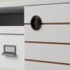 HOMCOM TV Stand Cabinet for  TVs, TV Unit with Open Shelves, Soft-close Door and Cable Holes, Entertainment Unit for Living Room