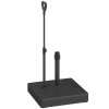 Outsunny Garden Parasol Base with Adjustable Wheels and Handle, Garden Sun Umbrella Base Parasol Stand, Filled Up to 55kg with Stand, 45kg with Water for 35, 38, 48 mm Poles, Black