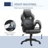 Vinsetto Gaming Chair Faux Leather Swivel Computer Racing Gamer Desk Chair for Home Office with Wheels, Gray