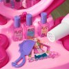 AIYAPLAY Kids Dressing Table with Mirror and Stool, Kids Vanity Table Make Up Pretend Play Toys with Light, Music, 15 Accessories, for Ages 3-6 Years, Pink