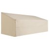 Outsunny 600D Oxford Cloth Garden Furniture Cover Waterproof, 3 Seater Sofa Protector for Patio, Outdoor, Beige, 218 x 111 x 63-101 cm