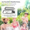Outsunny 13 x 6.8 ft Steel Frame Swimming Pool with Filter Pump and Ladder with Removable Steps, Above Ground Swimming Pool, Rectangle Paddling Pool, 400 x 207 x 122 cm, Blue