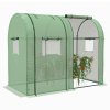 Outsunny Tomato Greenhouse, Garden Growhouse with 2 Roll-up Doors and 4 Mesh Windows, Portable Indoor Outdoor Green House, 185 x 94 x 150cm, Green