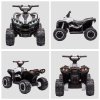 HOMCOM 12V Electric Quad Bike for Kids Ride On Car All Terrain Vehicle Toy, with Forward Reverse Functions, LED Headlights, Music, for Ages 3-5 Years - White