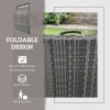 Outsunny Folding Rattan Sun Lounger, Wicker Garden Lounger with Cushion and Pillow, Outdoor Sunbed with Steel Frame for Patio, Beach, Terrace, Mixed Grey