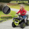 AIYAPLAY 12V Kids Electric Ride on ATV, Battery Powered Quad Bike with 4 Suspension Wheels, Forward Reverse Function, Headlights, Music, Storage Basket, for Ages 3-5 Years, Green