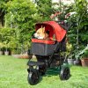 PawHut Dog Stroller Pet Pram, 3 Wheels Dog Pushchair with Brake, for Small Miniature Breeds, Cats, Red