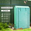 Outsunny 3 Tier Mini Greenhouse with Reinforced PE Cover, Portable Small Greenhouse with Roll-Up Door, 100 x 40 x 150cm, Green