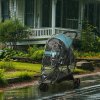 PawHut Dog Pram with Rain Cover Pet Stroller, Foldable Dog Pushchair for Small and Miniature Dogs, Cats - Dark Green