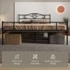 HOMCOM 5ft4 King Metal Bed Frame, Steel Bed Base with Headboard and Footboard, 31cm Under-bed Storage Space and Metal Slat Support for Bedroom, 165 x 211cm, Black