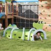 AIYAPLAY Kids Play Tunnel, Toddler Tunnel for Ages 3-6 Crawl and Climb, Play Tunnel for Kids with Crocodile Design, Kids Indoor Outdoor Playground, Green