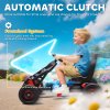 AIYAPLAY Pedal Go Kart, Ride on Racer with Freewheel System, Brake, Non-Slip EVA Wheels, Metal Frame, Go Kart for Kids Ages 3-6 Years, Red