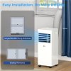 HOMCOM 5000 BTU Air Conditioning Unit, 3-in-1 Portable Air Conditioner, Dehumidifier, Cooling Fan with 2 Speeds, 24H Timer, Remote Control, Digital Display, Window Venting Kit, 18m²