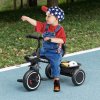 AIYAPLAY Kids Trike, Toddler Tricycle for 2 to 5 Years, with Adjustable Seat, Pedal, Front Rear Baskets, 3 Wheels Kids Bike Gift for Boys and Girls, Black
