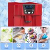 HOMCOM 3L Ice Maker Machine and Water Dispenser, 12kg in 24H, 2 Size Options 9 Ice Cubes Ready in 6-10 Mins Countertop Ice Machine for Home, Kitchen, Office, Bar, Red