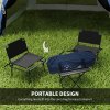 Outsunny 5-8 Person Camping Tent, Portable Dome Tent, Outdoor Screen House Sun Shelter, 360x355x215cm - Dark Blue/Green