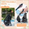 HOMCOM Baby Stroller Pushchair 2 in 1 Lightweight Travel Pram Buggy Foldable with Reversible Seat, Fully Reclining Backrest, from 0 to 3 Years, 0 to15kg, Black