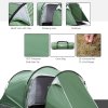 Outsunny 2-3 Person Tunnel Tent with Sewn-in Groundsheet, Air Vents, Rainfly, 2000mm Water Column, Camping Tent with 1 Bedroom, Inbuilt Porch, Living Area for Camping, Hiking, Green