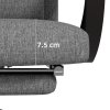 Vinsetto Office Chair, Ergonomic Desk Chair, High Back Fabric Work Chair with 160° Reclining Backrest, Retractable Footrest, Neck and Lumbar Pillow for Home and Study, Dark Grey