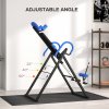 HOMCOM Gravity Inversion Table w/ Safety Belt Adjustable Hand Stand Home Back Stretcher Machine For Muscle Pain Relief, Blue