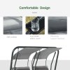 Outsunny Canopy Swing Chair Modern Garden Swing Seat Outdoor Relax Chairs with Removable Cushion, Headrest and Removable Shade Canopy, Grey