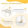 PawHut Pressure Fit Dog Stair Gate No Drilling Safety Gate Auto Close for Doorways, Hallways, 74-94cm Adjustable, 78cm Tall, White