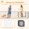 PawHut Dog Pen 12 Panels Puppy Pen Heavy Duty Pet Playpen for Indoor Outdoor for Dogs, Rabbits, Ducks 80cm High