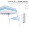 Outsunny 3 M x 3 M Base/ 2.5 M x 2.5 M Top Pop Up Gazebo, 2 Person Setup Instant with Carry Bag, Height Adjustable Slant Leg Party Tent Instant Event Shelter for Garden, Patio, White